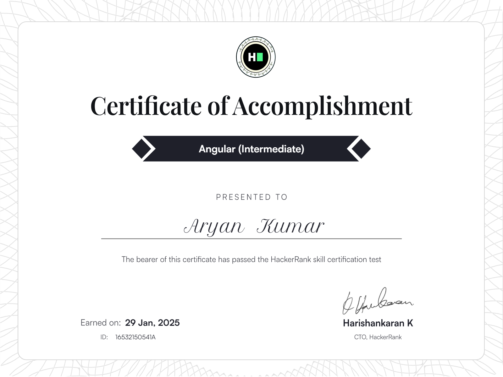 Certificate in Anglur Intermediate